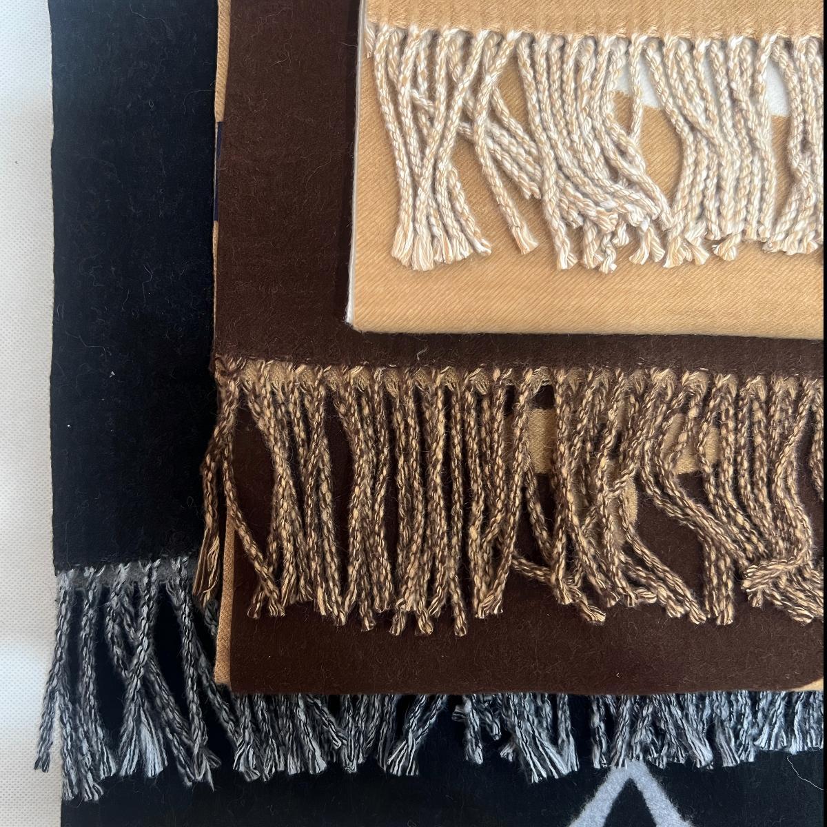 Newly designed warm wool and cashmere shawl, thick animal print luxury winter scarf