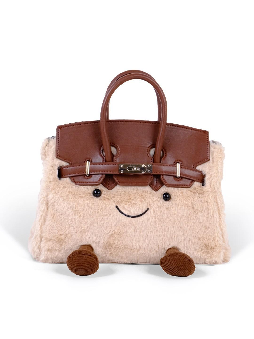 Plush Fluffy Bag Handbags Shoulder Bag Top Handle Satchel Tote Work Bag